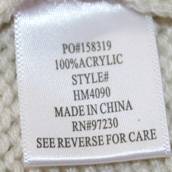 ABSOLUTELY FAMOUS Vest Knit Long Boho Shrug Neutral Statement Collar Cream Large - Picture 8 of 14